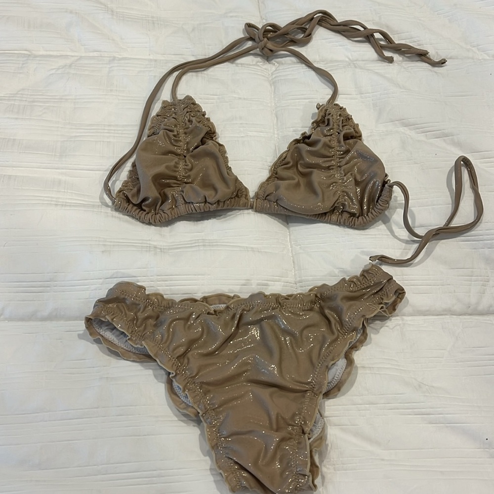 Gold AQ-WA Bikini Top and Bottom